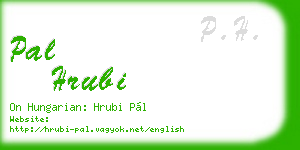 pal hrubi business card